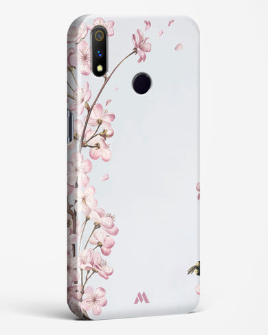 Pastel Flowers on Marble Hard Case Phone Cover-(Realme)