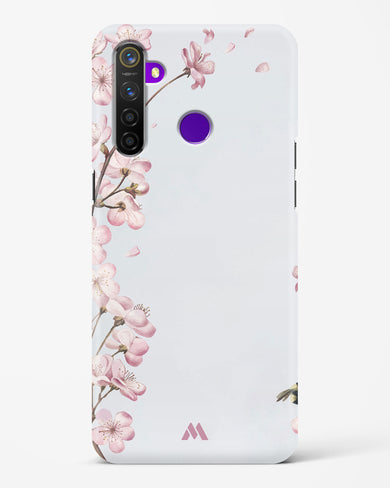 Pastel Flowers on Marble Hard Case Phone Cover-(Realme)