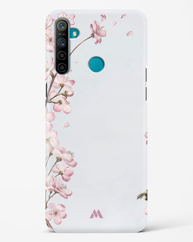 Pastel Flowers on Marble Hard Case Phone Cover-(Realme)