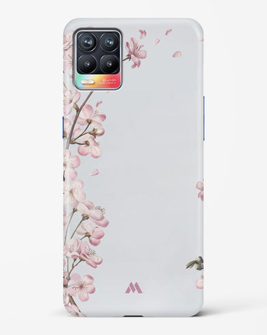 Pastel Flowers on Marble Hard Case Phone Cover-(Realme)