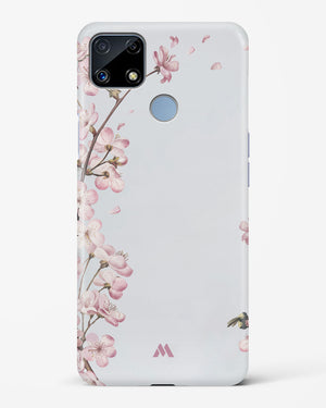 Pastel Flowers on Marble Hard Case Phone Cover-(Realme)