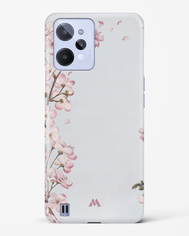 Pastel Flowers on Marble Hard Case Phone Cover-(Realme)