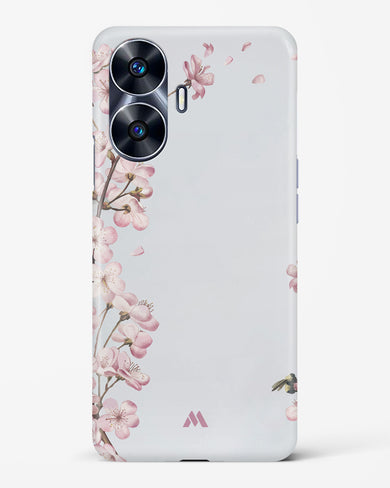 Pastel Flowers on Marble Hard Case Phone Cover-(Realme)