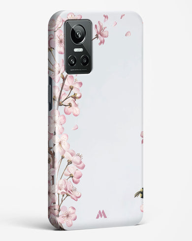 Pastel Flowers on Marble Hard Case Phone Cover-(Realme)