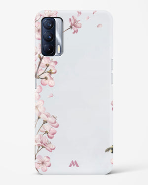 Pastel Flowers on Marble Hard Case Phone Cover-(Realme)