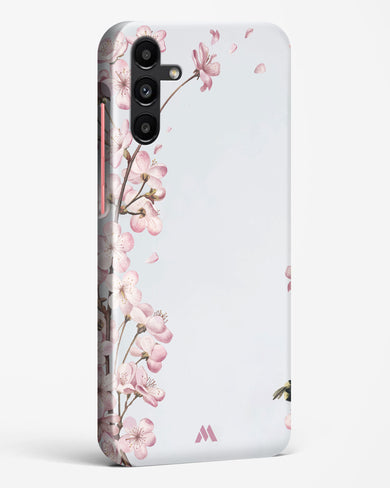 Pastel Flowers on Marble Hard Case Phone Cover-(Samsung)