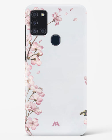 Pastel Flowers on Marble Hard Case Phone Cover-(Samsung)