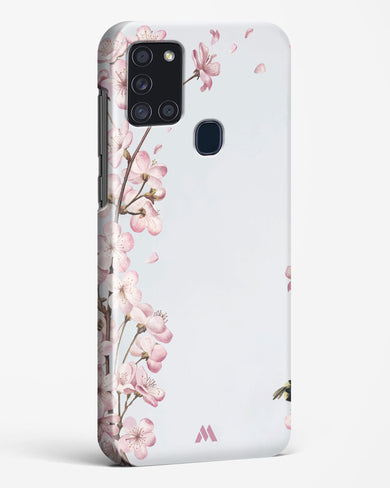 Pastel Flowers on Marble Hard Case Phone Cover-(Samsung)