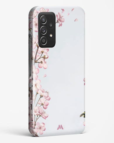 Pastel Flowers on Marble Hard Case Phone Cover-(Samsung)