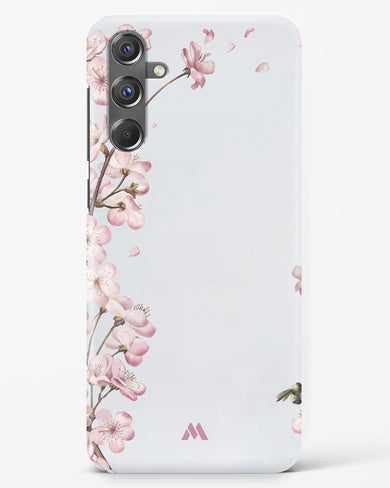 Pastel Flowers on Marble Hard Case Phone Cover-(Samsung)