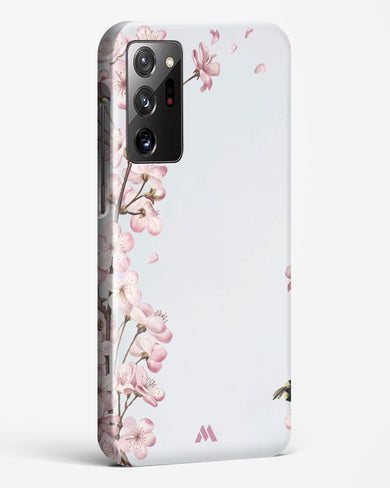 Pastel Flowers on Marble Hard Case Phone Cover-(Samsung)