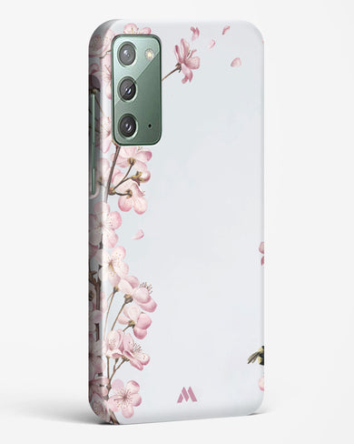 Pastel Flowers on Marble Hard Case Phone Cover-(Samsung)