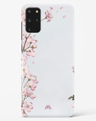 Pastel Flowers on Marble Hard Case Phone Cover-(Samsung)