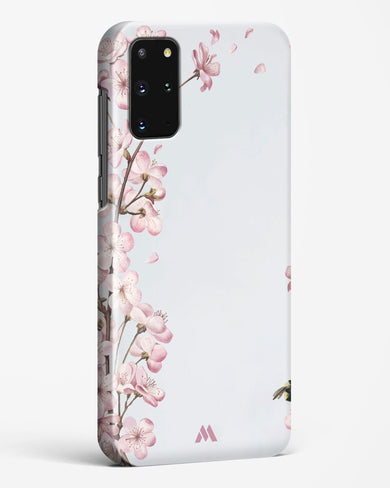 Pastel Flowers on Marble Hard Case Phone Cover-(Samsung)