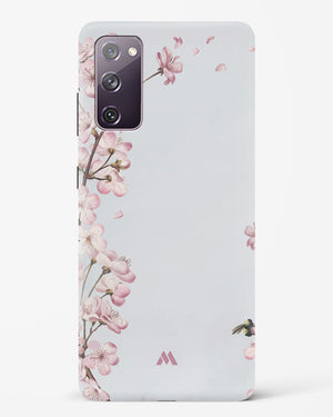 Pastel Flowers on Marble Hard Case Phone Cover-(Samsung)