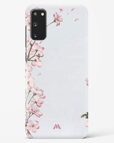 Pastel Flowers on Marble Hard Case Phone Cover-(Samsung)