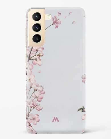 Pastel Flowers on Marble Hard Case Phone Cover-(Samsung)