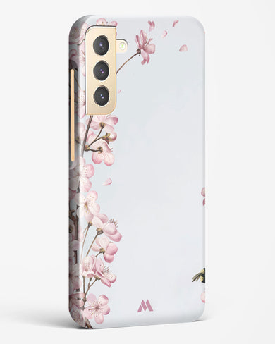 Pastel Flowers on Marble Hard Case Phone Cover-(Samsung)