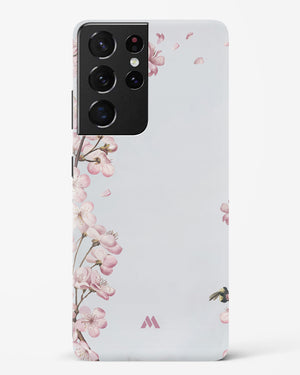 Pastel Flowers on Marble Hard Case Phone Cover-(Samsung)