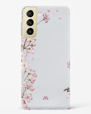 Pastel Flowers on Marble Hard Case Phone Cover-(Samsung)