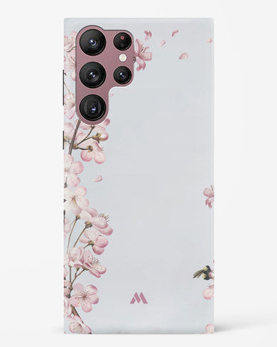 Pastel Flowers on Marble Hard Case Phone Cover-(Samsung)