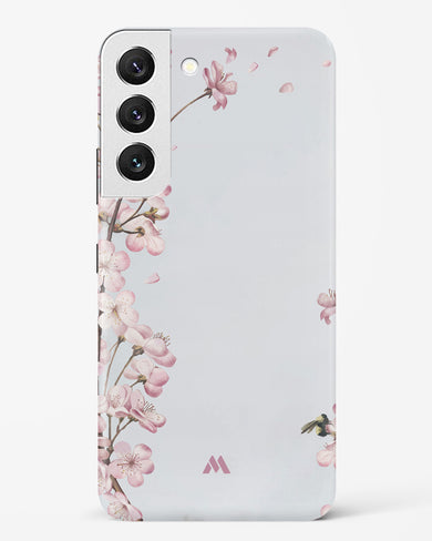 Pastel Flowers on Marble Hard Case Phone Cover-(Samsung)