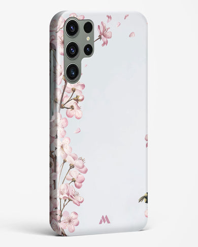 Pastel Flowers on Marble Hard Case Phone Cover-(Samsung)