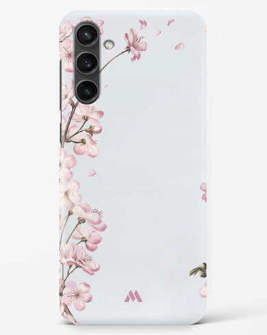 Pastel Flowers on Marble Hard Case Phone Cover-(Samsung)