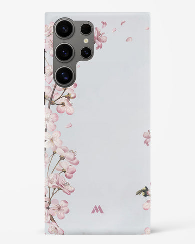 Pastel Flowers on Marble Hard Case Phone Cover-(Samsung)