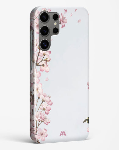 Pastel Flowers on Marble Hard Case Phone Cover-(Samsung)