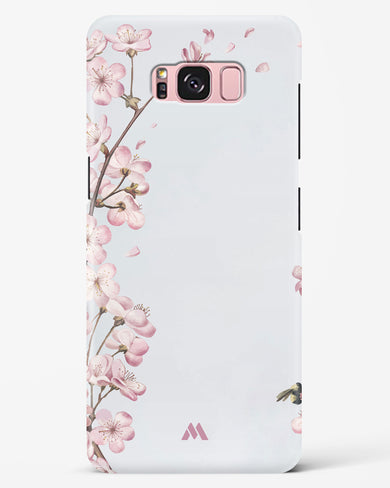 Pastel Flowers on Marble Hard Case Phone Cover-(Samsung)