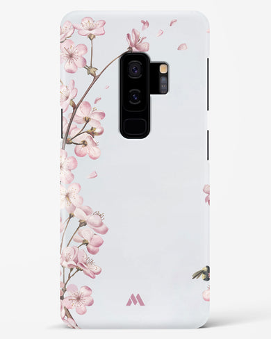 Pastel Flowers on Marble Hard Case Phone Cover-(Samsung)