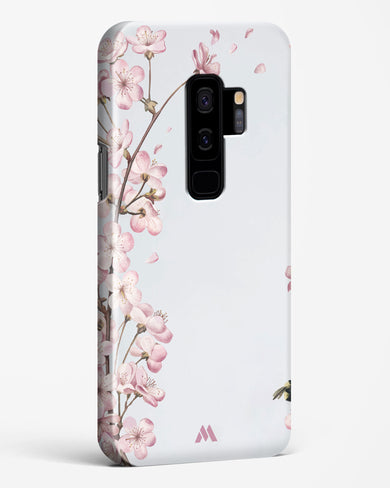 Pastel Flowers on Marble Hard Case Phone Cover-(Samsung)