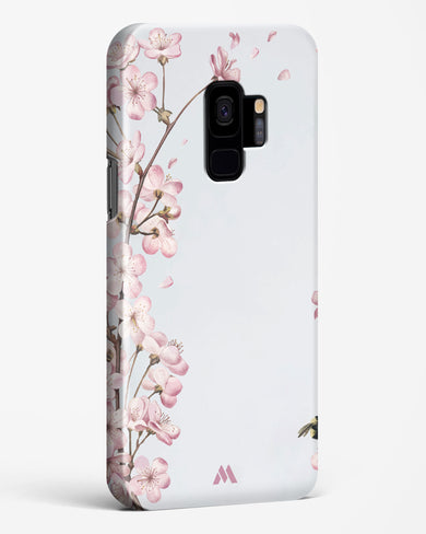 Pastel Flowers on Marble Hard Case Phone Cover-(Samsung)