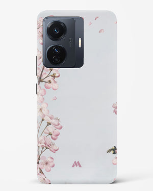 Pastel Flowers on Marble Hard Case Phone Cover-(Vivo)