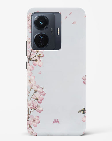 Pastel Flowers on Marble Hard Case Phone Cover-(Vivo)