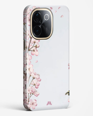 Pastel Flowers on Marble Hard Case Phone Cover (Vivo)