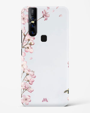 Pastel Flowers on Marble Hard Case Phone Cover-(Vivo)