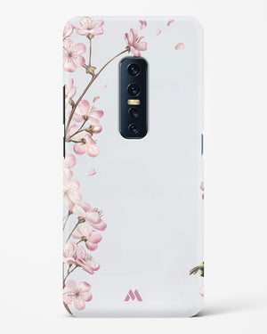 Pastel Flowers on Marble Hard Case Phone Cover-(Vivo)