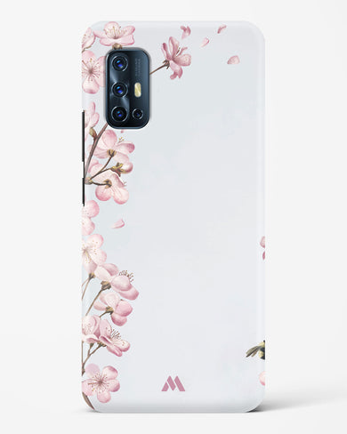 Pastel Flowers on Marble Hard Case Phone Cover (Vivo)