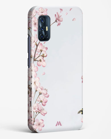 Pastel Flowers on Marble Hard Case Phone Cover (Vivo)