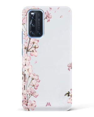 Pastel Flowers on Marble Hard Case Phone Cover (Vivo)