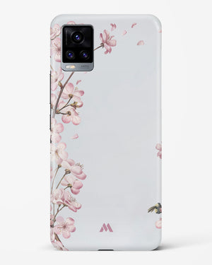 Pastel Flowers on Marble Hard Case Phone Cover-(Vivo)