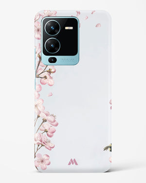 Pastel Flowers on Marble Hard Case Phone Cover-(Vivo)