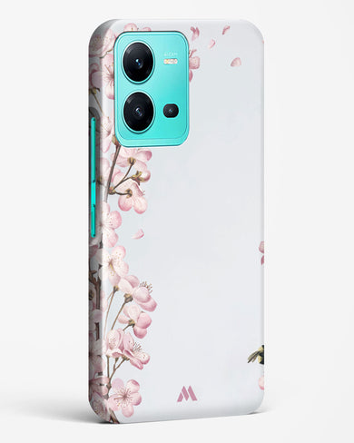 Pastel Flowers on Marble Hard Case Phone Cover-(Vivo)