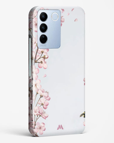 Pastel Flowers on Marble Hard Case Phone Cover-(Vivo)