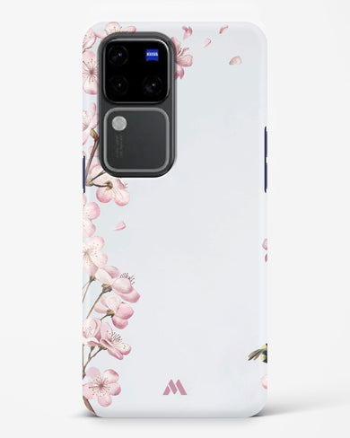 Pastel Flowers on Marble Hard Case Phone Cover (Vivo)