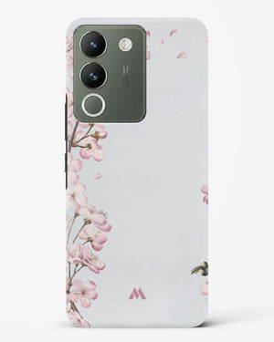 Pastel Flowers on Marble Hard Case Phone Cover-(Vivo)