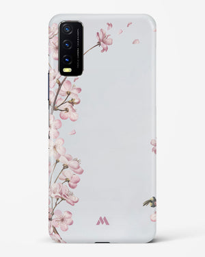 Pastel Flowers on Marble Hard Case Phone Cover-(Vivo)