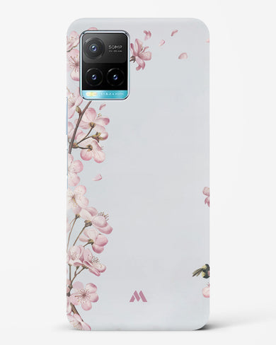 Pastel Flowers on Marble Hard Case Phone Cover-(Vivo)